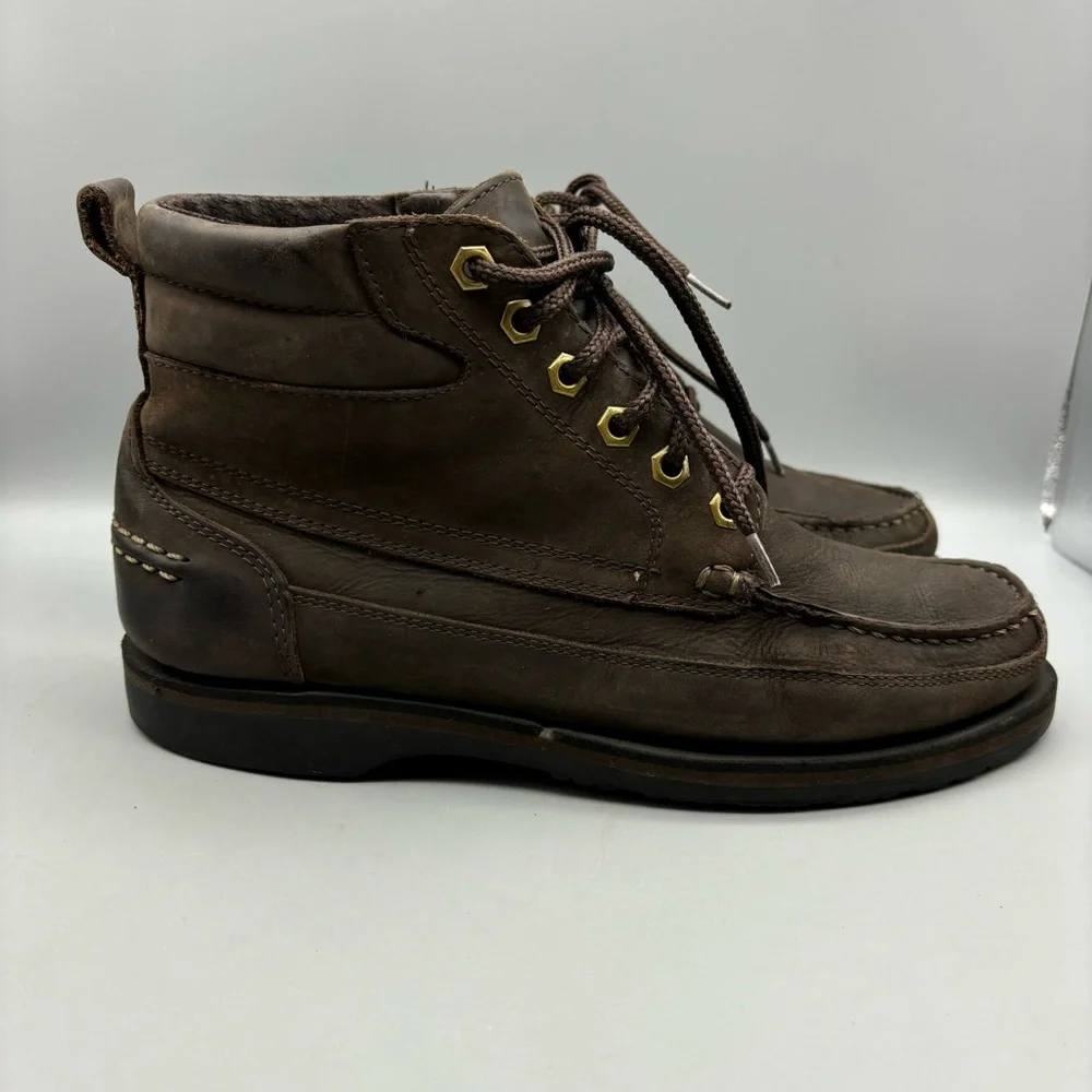Colorado Amazonas Ankle Boots Men’s Size 8 M Brown Leather Moc Toe Hiking Brazil